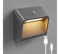 ACMHNC Lámpara de Pared Interior Recargable, Luz Nocturna LED con Sensor de Movimiento, Aplique de Pared Inalámbrica, Regulable, Blanco Cálido, Linkage Mode, Aplique a Pilas Magnético