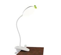 ACMHNC Lámpara Escritorio LED USB, Lampara Lectura De 360° Flexible Con 3 Modos, Luz De Noche Recargable Con Sensor Táctil, Lámpara Pinza Portátil Lámpara De Libro Para Estudio Cama Tablet,Blanco