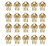 ACMYCH 20 boquillas MK10 M7 de rosca extrusora de latón para filamento de 1,75 mm (0,5 mm)