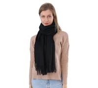 ACNCN Bufanda de cachemira para mujer, chal de pashmina, 300 g, bufanda gruesa de cachemira extra grande para invierno, Negro, 200cm*70cm