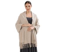 ACNCN Bufanda de cachemira para mujer, chal de pashmina, 300 g, bufanda gruesa de cachemira extra grande para invierno, beige, 200cm*70cm