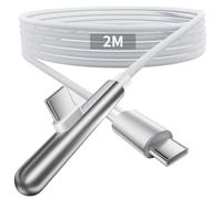 ACOCOBUY 2m Cable USB C a USB C para iPhone 16 15 Pro Max/Plus, 240W 5A, Acodado 90 Grados, PD de Carga Rápida, Cable USB tipo C de Carga Rápida para iPad Pro para Samsung A15/A55/A35/S24/S23/S22/S21