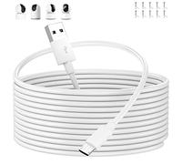 ACOCOBUY 8m Largo Cable Micro USB Carga para XiaoMi cámara de seguridad