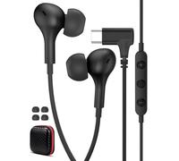ACOCOBUY Auriculares USB C para Google Pixel 10 9a 8a Auriculare USB Tipo C magnéticos con Cable en ángulo de 90 Grados con micrófono para iPhone 17 16 15 Air Samsung A16 A17 A56 S25 Oneplus 15 Negro