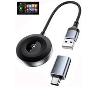 ACOCOBUY CarPlay Adaptador inalámbrico para iPhone 17, Plug & Play para iPhone 16e, Convertir el Dongle CarPlay con cable a Dongle CarPlay inalámbrico para iPhone 15 14, Adaptador CarPlay para iOS 10+