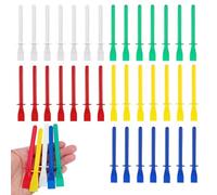 Acoeitl 35 piezas de 5 colores de plástico esparcidor de pegamento para placa de frotis, cepillos duraderos, flexibles, fáciles de limpiar, aplicador de pegamento, kit de espátula, herramienta de