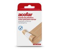 Acofar Tiritas banda plástico para cortar 10x6 cm - heridas, resistente al agua