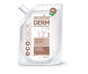 Acofarderm Ecopack Gel Leche de Algodón 250 Ml - Gel de Ducha Dermatológico