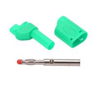 ACOGEDO 10 Piezas 22 160 Conector Tipo Banana de 4 Mm Conector Tipo Banana Aislado con Carcasa para Prueba ElectrónicaCobre Negro que du de 4 MmConector de MetalConector (GREEN)