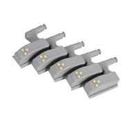 ACOGEDO 10 Piezas de Luz LED para Bisagra de Armario, Armario, Cocina Casera para Después y su Material ABS Respetuoso con el Medio Ambiente Fácil Instalación Duradera (Blanco cálido)