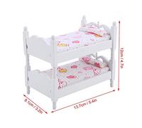 ACOGEDO 12 Muebles de Casa de Muñecas Modelo de Dormitorio Litera Juguetes 45669 Muñeca y JuguetesCama de Litera de Muebles de Cama de de Juguete (Pink)