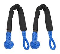 ACOGEDO 2 Grilletes Suaves de Remolque de 38000 Libras de Fuerza de Rotura Portátil para Camiones, SUV Grandes, Vehículos Todo Terreno, Grillete Suave Maximu de Tejido Apretado, de Cuerda, de Cuerda