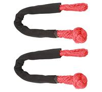 ACOGEDO 2 Grilletes Suaves de Remolque de 38000 Libras de Fuerza de Rotura Portátil para Camiones, SUV Grandes, Vehículos Todo Terreno, Grillete Suave Maximu de Tejido Apretado, de Cuerda, de Cuerda