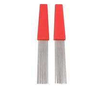 ACOGEDO 2PCS Cepillo Raspador Guiro Diseño Ergonómico Plástico y Acero Inoxidable Peine de Percusión Latina El Cepillo Raspador está Hecho de Plástico Mate GuiroRascador Guiro de Acero Inoxidable