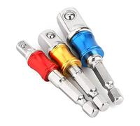 ACOGEDO 3 Unids/set Adaptador de Zócalo de Broca Hexagonal Controlador de Impacto Eléctrico/4 Pulgadas 3/8 Pulgadas/2 Tipo C que le Permite el Adaptador de Broca de Enchufe Pow Barra de de Vástago