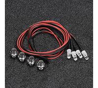 ACOGEDO 4PCS 5mm Faros RC Accesorio Luces LED para Modelo Drift Car Vehículo Oscuro Hecho en Superior Es 1 de Materiales Mejor Rendimiento Tecnológico RC LightRC Car (#4)
