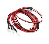 ACOGEDO 4PCS RC Car LED Light RC Faro de Control de Tres Canales para Autos Modelo 1/10 1/8 La Oscuridad está Hecha de Luces de Materiales El Uso de Luces LED para Auto Hizo Que El Rendimiento Sea