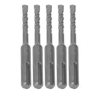 ACOGEDO 5 Brocas de Martillo con Punta de Carburo Cementado en Espiral, 2 Flautas, Broca de Impacto para Piedra de Ladrillo, 4.331 in, 0.551 in, Diámetro Abierto, Buena para de Martillo Bipunta de