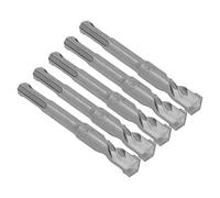 ACOGEDO 5 Brocas de Martillo con Punta de Carburo Cementado en Espiral, 2 Flautas, Broca de Impacto para Piedra de Ladrillo, 4.331 in, 0.551 in, Diámetro Abierto, Buena para de Martillo Bipunta de