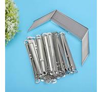 ACOGEDO 50 Sujetadores de Archivos con Clamp/Holder de Hierro de 2 Orificios, Abrazadera de Encuadernación, Paso de Orificio de 80 Mm para 350 Hojas, Sujetadores Adecuados, Abrazadera de