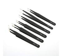 ACOGEDO 6PCS Stainless Steel Tweezer Set for Precision Work, Anti-Static