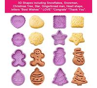 ACOGEDO 8 Piezas Cortadores de Navidad Cortadores de Galletas de Plástico Sello Infantil Juego de de Festivales para Galletas Chocolate de a Diferentes Todos los 8 Meet the Cookie Cookie