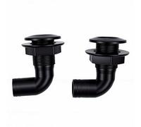 ACOGEDO Accesorio de Conector Pasante de 90 Grados de Plástico de 25 Mm Accesorio Pasante de Casco Marina RV Entrada de Bomba de Achique para Barcos Vive Bien con Luz Solar A Prueba de