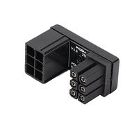 ACOGEDO Adaptador de Tarjeta Gráfica Hembra de 6 Pines a Macho de 6 Pines, Conector en ángulo de 180 Grados, Diseño Estable de Modelo Dual para una Mejor Gestión de Cables (PH36 1PCS)