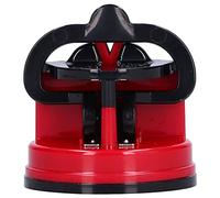 ACOGEDO Afilador de Tijeras Manual, Herramienta de Afilar con Ventosa para Cocina, Resistencia Azul y The i Sharpener, Máquina para Afilar Cuchillos, Afilador de Tijeras, Manual de Cuchillos (rojo)