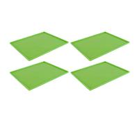 ACOGEDO Alfombrillas Deshidratadoras de SiliconaBandejas Deshidratadoras de SiliconaBandejas de Cuero para FrutasF 4 Alfombrillas de Silicona para Deshidratadores Excalibur, Bandejas de Alta (GREEN)