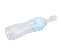 ACOGEDO Alimentador de Alimentos de Silicona Blando con Diseño de Escala y Cuchara para Pacientes de Edad avanzada: Operación Fácil con una Sola Mano, Suministros de Atención Al Paciente, Azul (BLUE)