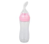 ACOGEDO Alimentador de Alimentos para Pacientes de Edad Avanzada con Cuchara Silicona Blanda, Operación con una Sola Mano, Diseño Escala y Cuerpo Azul Transparente para una Fácil Alimentación Goma
