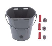 ACOGEDO Balde Alimentador de Plástico de 8 litros con Boquillas y Válvulas de Retención para Equipos de Alimentación de Ganado (para bovinos)