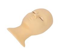 ACOGEDO Cabeza de maniquí de Pestañas con Alta Simulación y elasticidad: maniquí de Práctica de Maquillaje de Silicona Suave con Ojos Desmontables para Extensiones de Pestañas, Párpado único, Rosa