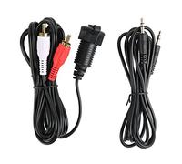 ACOGEDO Cable de Montaje en Panel de 2m/6,56 Pies, 3,5mm a Cable de Montaje Empotrado para Tablero de Instrumentos, para Coche, Barco, Motocicleta
