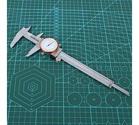 ACOGEDO Calibrador Herramienta de Medición a Prueba de Golpes de 2 Vías con Dial 0-150 Mm Tiembla Cuanto Más Tamaño Calibre VernierCaliperCalibrador a Prueba de GolpesHerramienta de