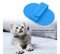 ACOGEDO Cepillo Redondo de Silicona para el Cuidado del Cabello para Baño de Mascotas, Suministros de Peine para Perros y Gatos, Material de Silicona Rojo, Cepillo para Mascotas, para el Cuidado de