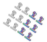 ACOGEDO Clips de Punta de Uñas Multifuncionales 12 Piezas Establecidas para la Extensión de los Dedos y los Clips de Papel de Archivo en Colores Brillantes, para Uso en el Salón de Uñas y el Hogar