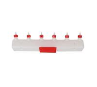 ACOGEDO Comedero para Cordero con 6 Tetinas, Cubo de Alimentación de Leche para Ganado de Silicona de 9L PP, Herramienta para Lechón, Cachorro, Cabra, Ternero, Granja, Eco y Desgarro Completamente y
