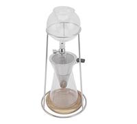 ACOGEDO con Torre de Goteo, Helada de Vidrio de Borosilicato Reutilizable para Cafetería, Hogar, Cocina, 600ml