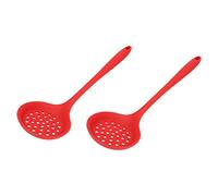 ACOGEDO Cuchara Ranurada De SiliconaCucharón De Cocina ColadorCuchara RanuradaCuchara Para Pasta De SiliconaCuchara Ranurada De Silicona Sma 2 Piezas, Cucharón De Cocina Multifunción De Grado