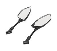 ACOGEDO Espejo Retrovisor de Motocicleta - Espejo Lateral de Lente de Vidrio Convexo Giratorio de 360° con Carcasa de Fibra de Carbono, Ajuste Universal para Scooter, Bicicleta Deportiva, Bicicleta