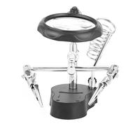 ACOGEDO Estación de Soldadura con Lente de Aumento y Luz LED Helping Hand, Abrazadera Auxiliar de Tercera Mano para Trabajo