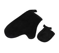 ACOGEDO Guante Autobronceador, Aplicador de Loción de Doble Cara Reutilizable con Agarre para el Pulgar para una Aplicación Uniforme de la Loción bronceadora. Cuidado corporal. (BLACK)