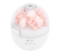 ACOGEDO Humidificador USB de Flor Preservada con 2 Modos de Niebla Tanque de Agua de 120 Ml Difusor de Aceite Esencial Luz Nocturna Apagado Automático Silencioso para Dormitorio Oficina en Casa (PINK)