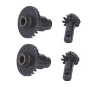 ACOGEDO Juego de 2 Pares de Engranajes Helicoidales de Acero para Coche Trepador de Control Remoto TRX4M /18, Ejes Delanteros y Traseros, Engranaje de Acero Negro (10/24T)