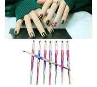 ACOGEDO Juego de Pincel Francés de Arte de Uñas 8pcs - Patrones de Pétalos Versátiles y Diseños Elegantes, Elegantes Manijas - Herramienta de Manicura Profesional para Salón y Hogar