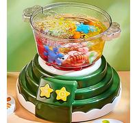 ACOGEDO Juguetes de Cocina para Hacer Ollas Calientes para Niños con Simulación de Luz de Sonido de Burbujas, Máquina de Olla Caliente, Juguetes de Bricolaje, de Cocina para Niños Pequeños a Very