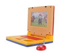 ACOGEDO Kids Learning Laptop LED Simulación LED Toy para Desarrollo Cognitivo con Música y Características electrónicas: Rosa con Ratón No Retráctil (Ratón retráctil Amarillo)