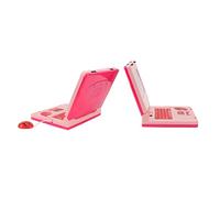 ACOGEDO Kids Learning Laptop LED Simulación LED Toy para Desarrollo Cognitivo con Música y Características electrónicas: Rosa con Ratón No Retráctil (Ratón Rosa no retráctil)